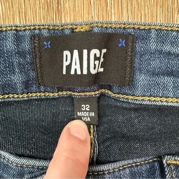 Paige Federal Women’s Mid-Rise Medium Wash Denim Slim Leg Jeans Size 32 GUC - Picture 5 of 9